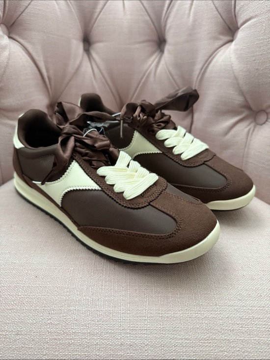 Universal Thread Shoes - Universal Thread Brown and Cream Athletic Sneakers